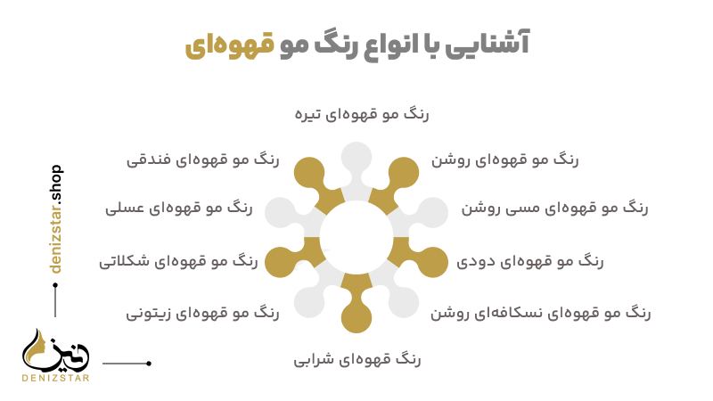 آشنایی با انواع رنگ مو قهوه‌ای