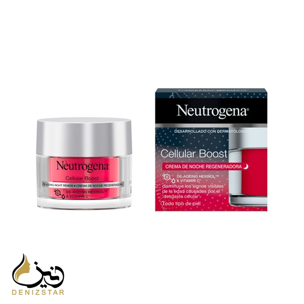 کرم شب ضد چروک نویتروژینا مدل cellular boost night cream با حجم 50 میلی لیتر